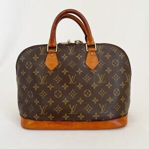 LOUIS VUITTON Vintage Alma PM Leather Handbag Satchel